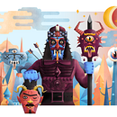 My project for course: Geometric Illustration with Volume. Ilustração tradicional, Design de personagens e Ilustração digital projeto de Cristea Dan - 22.06.2022