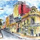 Architectuur tekenen met aquarel en inkt Architectuur tekenen met aquarel en inkt  Een cursus van Alex Hillkurtz. Un proyecto de Bocetado, Dibujo, Pintura a la acuarela, Ilustración arquitectónica, Sketchbook e Ilustración con tinta de Gerard Beekman - 23.06.2022