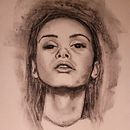 Mijn project van de cursus: Artistiek portretteren met houtskool: sferen creëren. Un proyecto de Ilustración tradicional, Bellas Artes, Dibujo, Dibujo de Retrato, Dibujo realista y Dibujo artístico de a_vanbugnum - 01.03.2022