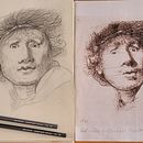 Mijn project van de cursus: Leer grafiettechnieken voor portretten met vlakken. Fine Arts, Sketching, Drawing, Portrait Drawing, Realistic Drawing, and Artistic Drawing project by Sylvia Bergh - 06.26.2022