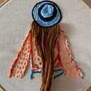 Mi proyecto del curso: Técnicas de bordado para crear peinados con volumen. Un projet de Création d'accessoires, Création de costumes, Broderie, Théorie des couleurs , et Design textile de Aida Velázquez - 27.06.2022