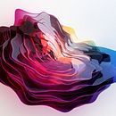 Chromatic Glass. 3D Design, 3D Modeling, and Fine Arts project by Ana Gomez Bernaus - 06.28.2022
