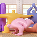 Yoga. Un projet de Illustration traditionnelle, 3D, Direction artistique, Illustration numérique, Modélisation 3D, Conception de personnages 3D , et Conception 3D de Gallo López - 25.06.2022