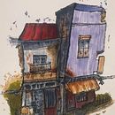 Mi proyecto del curso: Dibujo arquitectónico expresivo con marcadores de colores. Un proyecto de Bocetado, Dibujo, Ilustración arquitectónica, Sketchbook e Ilustración con tinta de Isidre Campderr0s Salvans - 29.06.2022