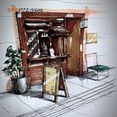 KOHI COFFEE - Ho chi minh city -Vietnam. Un proyecto de Bocetado, Dibujo, Ilustración arquitectónica, Sketchbook e Ilustración con tinta de quynhuphong - 25.06.2022