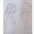 Algunos bocetos . Costume Design, Design, Drawing, Interactive Design, and Traditional illustration project by Claudia Aranda - 06.29.2022