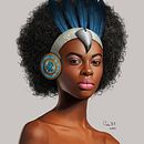 Blasck lady. Traditional illustration, Character Design, Painting, Digital Illustration, Concept Art, and Realistic Drawing project by paolahf - 07.01.2022