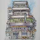 My project for course: Architectural Sketching with Watercolor and Ink. Un projet de Esquisse , Dessin, Aquarelle, Illustration architecturale, Carnet de croquis et Illustration à l'encre de ronaldsands66 - 02.07.2022