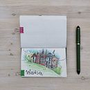 My project for course: Expressive Architectural Sketching with Colored Markers . Schițe, Desen, Ilustrație arhitecturală, Caiet de schițe & Ilustrație cu cerneală de Marysia T-k - 07.02.2022