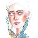 Mi proyecto del curso: Retrato ilustrado en acuarela Ein Projekt aus dem Bereich Traditionelle Illustration, Bildende Künste, Malerei, Zeichnung, Aquarellmalerei, Porträtzeichnung und Artistische Zeichnung von Sandra Williams-Ariza - 02.07.2022