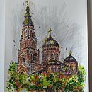 My project for course: Expressive Architectural Sketching with Colored Markers. Projekt z dziedziny Sketching,  R, sunek,  R, sunek architektoniczn, Sketchbook,  R i sunek atramentem użytkownika Valery Antimonova - 24.06.2022