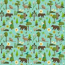 Mój projekt „Las borealny” na kurs: Cyfrowa ilustracja wzoru inspirowana florą i fauną. Projekt z dziedziny Trad, c, jna ilustracja, Pattern design,  R, sunek, Ilustracja c, frowa, R i sunek botaniczn użytkownika France Mars - 03.07.2022