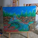 Mi proyecto del curso: Introducción a la pintura de paisajes en acrílico. Un projet de Illustration traditionnelle, Peinture , et Peinture acrylique de Paula Vargas - 03.07.2022