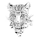 Black and White Pointillism Illustrations of the Big Five African Animals Ein Projekt aus dem Bereich Traditionelle Illustration von Lizl Burger - 01.09.2021
