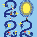 Cartel fiestas Amurrio. Design e Ilustração tradicional projeto de Eztizen Angulo Chozas - 07.07.2022