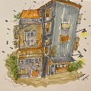 My project for course: Expressive Architectural Sketching with Colored Markers Ein Projekt aus dem Bereich Skizzenentwurf, Zeichnung, Architektonische Illustration, Sketchbook und Illustration mit Tinte von Preksha Madan - 06.07.2022