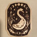 Swan woodburn. Traditional illustration project by River - 07.08.2022