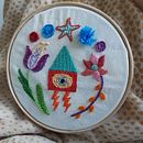 Meu projeto do curso: Bordado contemporâneo com pontos tradicionais mexicanos. Arts, Crafts, Embroider, Fiber Arts, and Textile Design project by Luciana Caetano - 07.08.2022