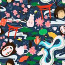 El viaje de Chihiro Ein Projekt aus dem Bereich Design, Traditionelle Illustration, Musterdesign und Prägung von Eugenia Gavagnin - 08.07.2021