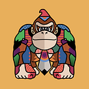 My project for course: Digital Illustration: Geometric Pop Art  Donkey Kong. Un projet de Illustration traditionnelle, Illustration vectorielle et Illustration numérique de Nicoletta Marengo - 09.07.2022