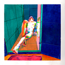 Atisbos - Serie (Dibujo expresivo de la figura humana: explora formas y colores). Un proyecto de Bellas Artes, Dibujo a lápiz, Dibujo, Dibujo de Retrato, Dibujo realista, Dibujo anatómico y Pintura gouache de Nicolás Blanco Ramírez - 10.07.2022