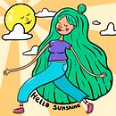 Hello sunshine. Projekt z dziedziny Trad, c i jna ilustracja użytkownika miekehendriks94 - 11.07.2022