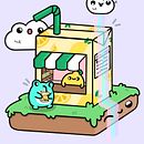 Lemonade stand . Ilustrație tradițională și Design de caractere de Catherine Phalen - 07.12.2022