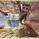Mon projet du cours : Représentation architecturale à l'aquarelle . Ilustrație tradițională, Schițe, Desen, Pictură în acuarelă, Ilustrație arhitecturală și Caiet de schițe de caroguizou - 07.12.2022
