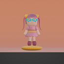 Mi proyecto del curso: Creación de personajes kawaii en 3D con Blender Larley. Projekt z dziedziny Trad, c, jna ilustracja, Projektowanie postaci, Ilustracja c, frowa,  Modelowanie 3D, Manga i 3D użytkownika Larley Arostegui - 11.07.2022