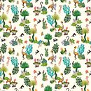 Illustrations pour la réalisation d'un motif inspiré de la faune et la flore. Traditional illustration, Pattern Design, Drawing, Digital Illustration, and Botanical Illustration project by Stéphanie Bourdel - 07.13.2022