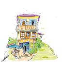 Meu projeto do curso: Desenho arquitetônico expressivo com marcadores coloridos. Traditional illustration project by Allan Luis - 07.13.2022
