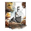 My project for course: Architectural Drawing: From Paper to Photoshop. Un proyecto de Dibujo, Ilustración digital, Ilustración arquitectónica e Ilustración con tinta de David Drazil - 15.07.2022