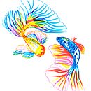 Betta Fish: My project for Daily Sketching for Creative Inspiration. Un progetto di Illustrazione tradizionale, Bozzetti, Creatività, Disegno e Sketchbook di rowennbk - 16.07.2022