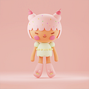 My project for course: Kawaii Character Creation in 3D with Blender . Ilustração tradicional, Design de personagens, Ilustração digital, Modelagem 3D, e Mangá projeto de nikkidesaintpaul - 17.07.2022