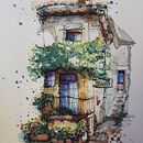 Mijn project van de cursus: Creëer expressieve architecturale schetsen met kleurstiften. Un progetto di Bozzetti, Disegno, Illustrazione architettonica, Sketchbook e Illustrazione con inchiostro di Geke Bijma - 17.07.2022
