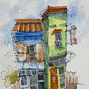 My project for course: Expressive Architectural Sketching with Colored Markers. Sketching, Drawing, Architectural Illustration, Sketchbook & Ink Illustration project by Suzy Powell - 07.18.2022