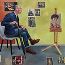 Portrait of Mark Gatiss. Un proyecto de Pintura al óleo, Pintura y Bellas Artes de Jane French - 18.07.2022