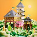 My project for course: Modeling a Colorful 3D World in Cinema 4D and Redshift. Un proyecto de 3D, Ilustración digital, Modelado 3D y Diseño 3D de Paulius Tarvydas - 14.07.2022