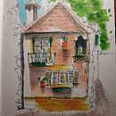 Mon projet du cours : Esquisses d'architecture expressives aux feutres de couleur. Un proyecto de Bocetado, Dibujo, Ilustración arquitectónica, Sketchbook e Ilustración con tinta de Elisabeth Artaud - 20.07.2022