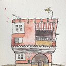 My project for course: Expressive Architectural Sketching with Colored Markers. Esboçado, Desenho, Ilustração arquitetônica, Sketchbook e Ilustração com tinta projeto de Nadine Engelbrecht - 22.07.2022