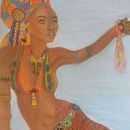 Retrato África en colores en técnica pastel . Fine Arts, and Painting project by Sandra García Morales - 07.22.2022