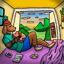 Perri en alto viaje - Mi proyecto. Traditional illustration, Animation, 2D Animation, and Digital Illustration project by Chama Land - 07.18.2022