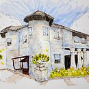 My project for course: Expressive Architectural Sketching with Colored Markers . Membuat sketsa, Menggambar, Ilustrasi Arsitektur, Buku sketsa & Ilustrasi Tinta proyek oleh Ahmad Bukhary - 07.23.2022