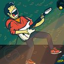 Rock And Roll y David y Goliat. Un projet de Illustration traditionnelle et Illustration numérique de Luis Ferney Mahecha Rodríguez - 23.07.2022