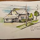 House in Erie, PA. USA. Un proyecto de Ilustración tradicional de d7dcctcxj6 - 24.07.2022