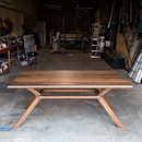 The Kistler Mid Century Modern table in Walnut. Furniture Design, and Making project by Tyler Shaheen - 07.26.2022