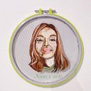 Mi proyecto del curso: Retratos bordados sobre tul Ein Projekt aus dem Bereich Stickerei, Porträtzeichnung, DIY und Fotografie von nancycardenas0207 - 29.07.2022