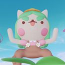 My project for course: Kawaii Character Creation in 3D with Blender . Traditional illustration, Character Design, Digital Illustration, 3D Modeling, and Manga project by closlade - 07.26.2022
