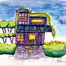 Mein Kursprojekt: Expressive Architekturskizzen mit Markern. Sketching, Drawing, Architectural Illustration, and Watercolor Painting project by Nuna R. - 07.31.2022