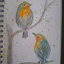My project for course: Artistic Watercolor Techniques for Illustrating Birds Ein Projekt aus dem Bereich Traditionelle Illustration, Aquarellmalerei, Realistische Zeichnung und Naturalistische Illustration von marianne kime - 01.08.2022